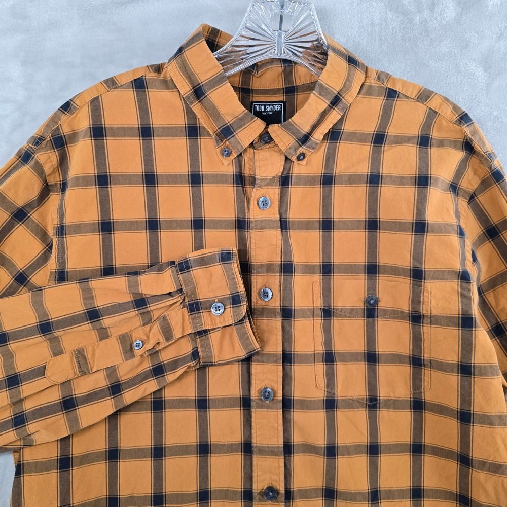 Todd‎ Snyder Button Down Men Large Plaid Long sleeve Cotton Casual